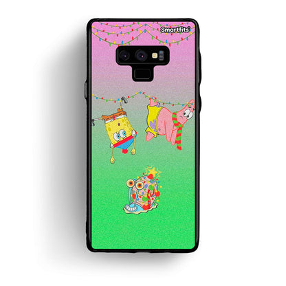 samsung note 9 Xmas Lights θήκη από τη Smartfits με σχέδιο στο πίσω μέρος και μαύρο περίβλημα | Smartphone case with colorful back and black bezels by Smartfits