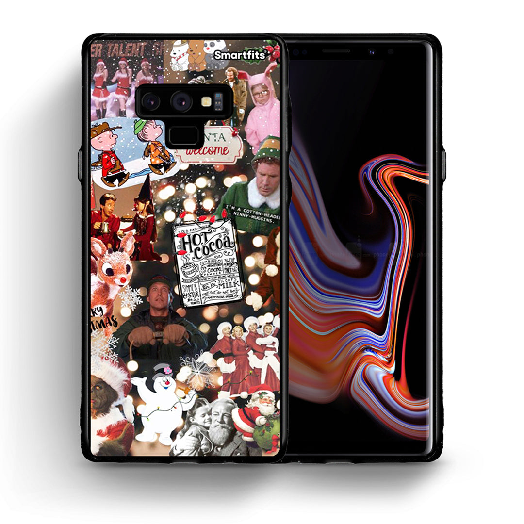 Θήκη Samsung Note 9 Xmas Movies από τη Smartfits με σχέδιο στο πίσω μέρος και μαύρο περίβλημα | Samsung Note 9 Xmas Movies case with colorful back and black bezels