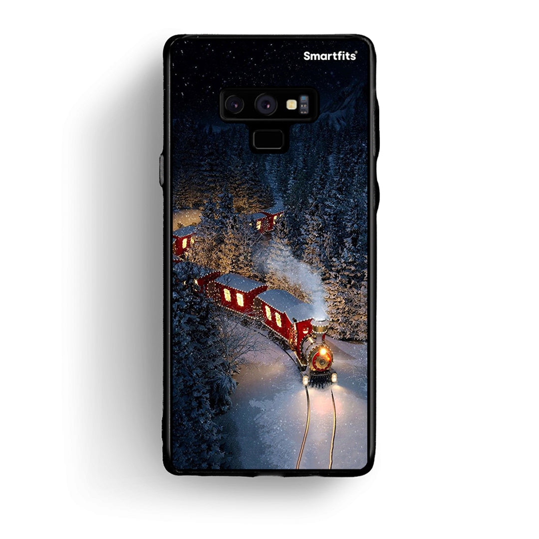 samsung note 9 Xmas Train θήκη από τη Smartfits με σχέδιο στο πίσω μέρος και μαύρο περίβλημα | Smartphone case with colorful back and black bezels by Smartfits