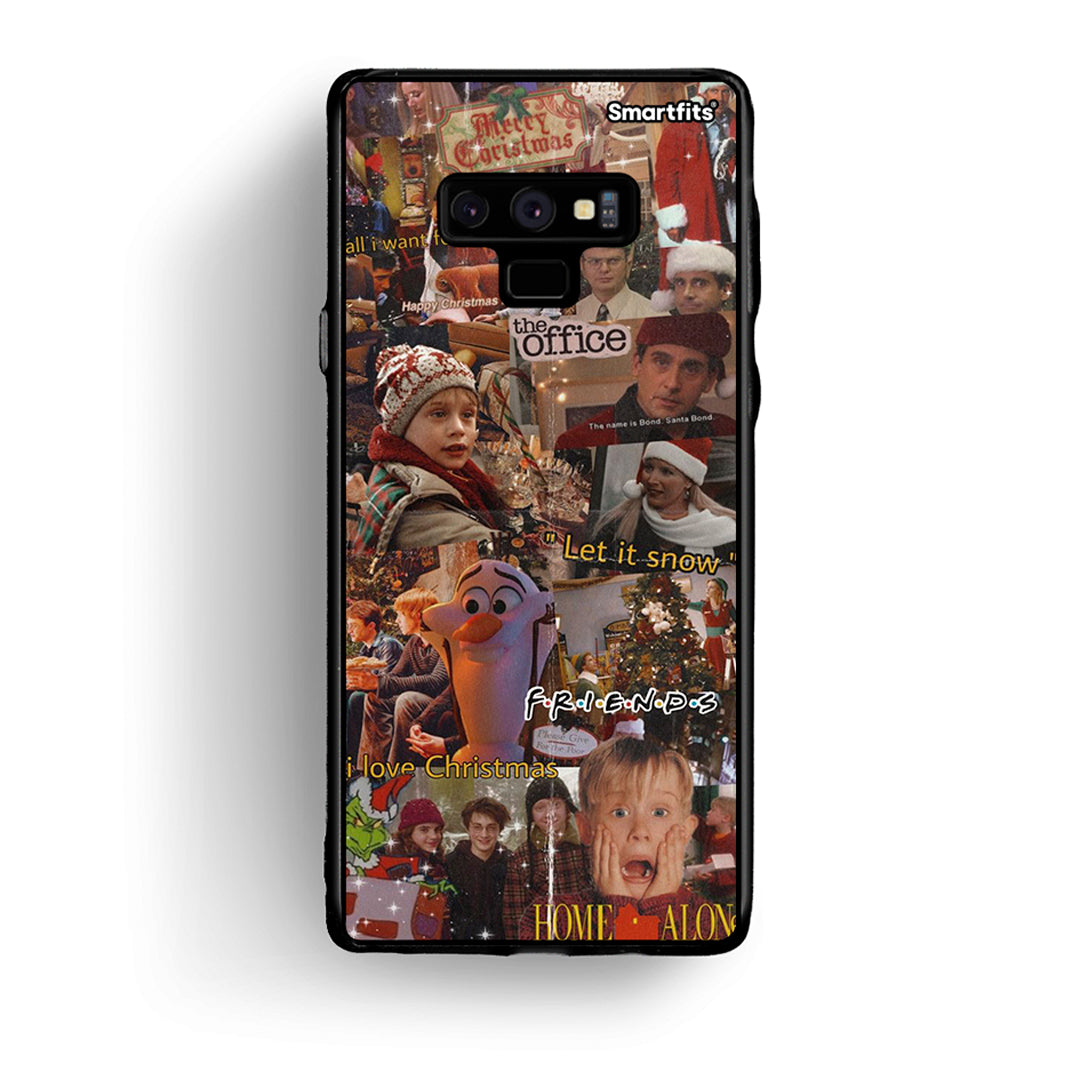 samsung note 9 Xmas Wishes θήκη από τη Smartfits με σχέδιο στο πίσω μέρος και μαύρο περίβλημα | Smartphone case with colorful back and black bezels by Smartfits