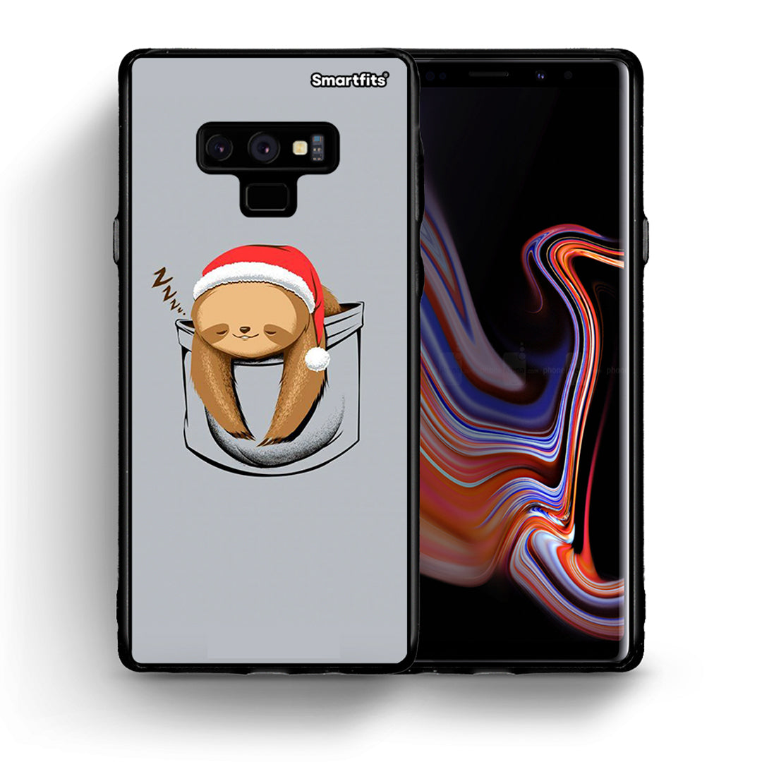 Θήκη Samsung Note 9 Xmas Zzzz από τη Smartfits με σχέδιο στο πίσω μέρος και μαύρο περίβλημα | Samsung Note 9 Xmas Zzzz case with colorful back and black bezels