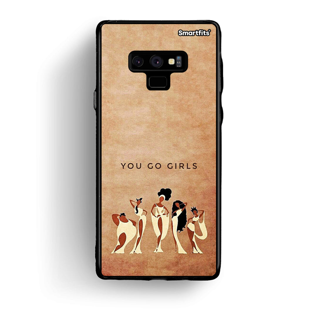 samsung note 9 You Go Girl θήκη από τη Smartfits με σχέδιο στο πίσω μέρος και μαύρο περίβλημα | Smartphone case with colorful back and black bezels by Smartfits