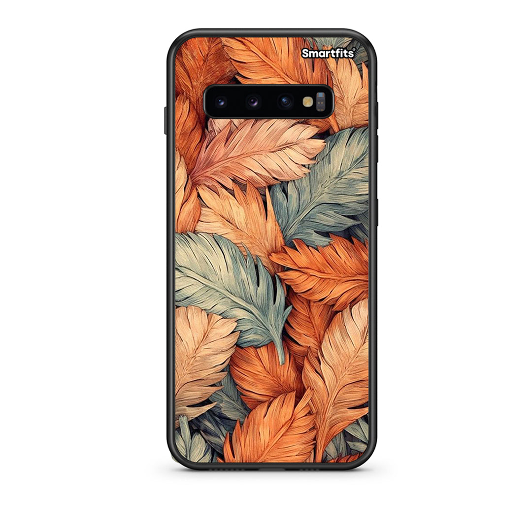samsung s10 Autumn Leaves Θήκη από τη Smartfits με σχέδιο στο πίσω μέρος και μαύρο περίβλημα | Smartphone case with colorful back and black bezels by Smartfits