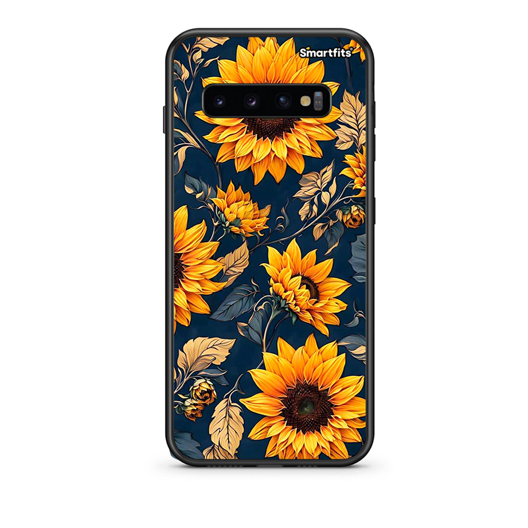 samsung s10 Autumn Sunflowers Θήκη από τη Smartfits με σχέδιο στο πίσω μέρος και μαύρο περίβλημα | Smartphone case with colorful back and black bezels by Smartfits