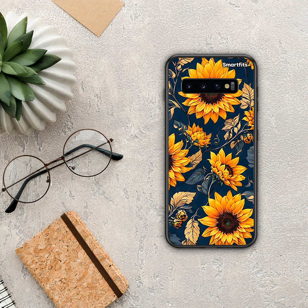 Autumn Sunflowers - Samsung Galaxy S10+ θήκη