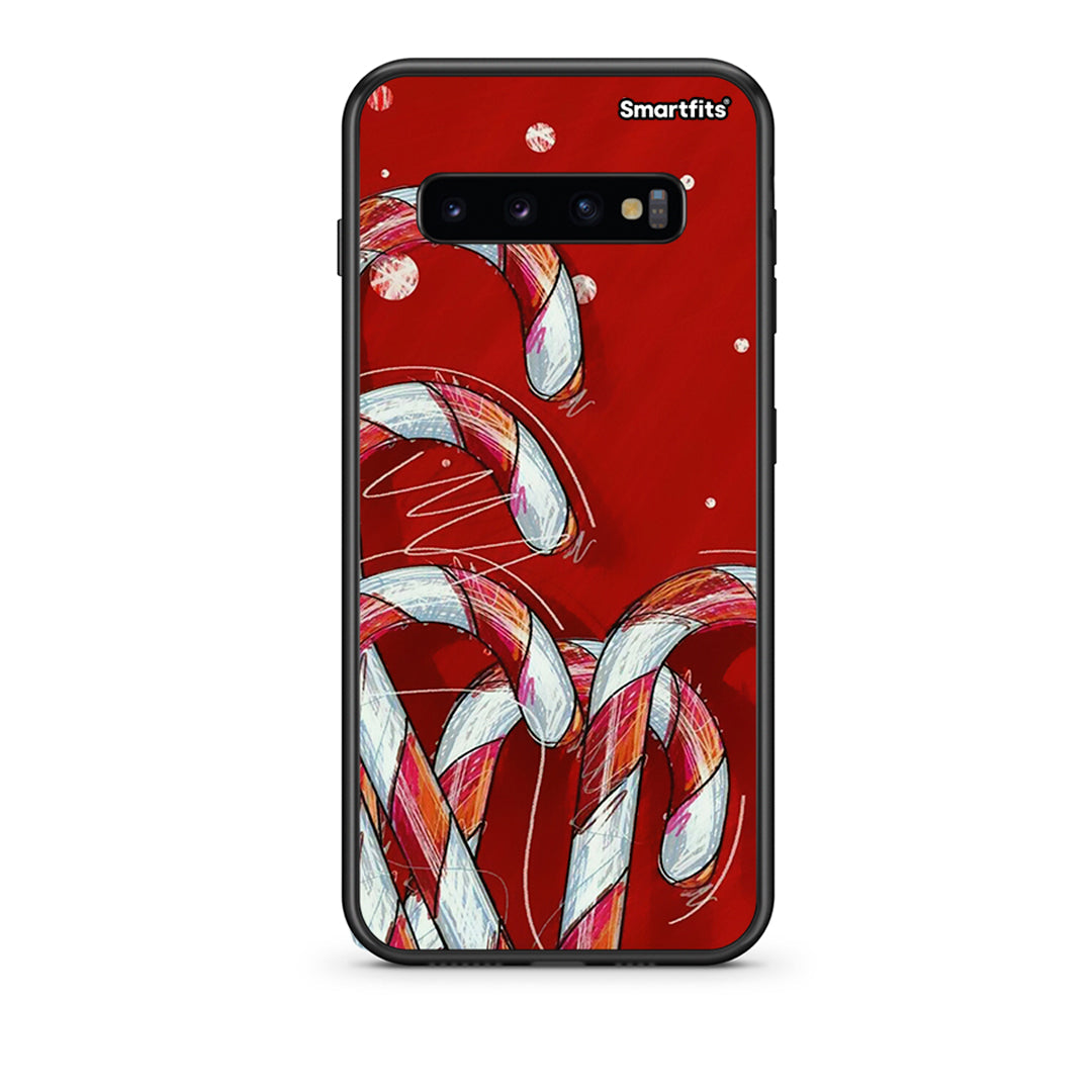 samsung s10 Candy Cane θήκη από τη Smartfits με σχέδιο στο πίσω μέρος και μαύρο περίβλημα | Smartphone case with colorful back and black bezels by Smartfits