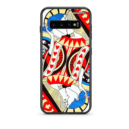 samsung s10 Card Love θήκη από τη Smartfits με σχέδιο στο πίσω μέρος και μαύρο περίβλημα | Smartphone case with colorful back and black bezels by Smartfits