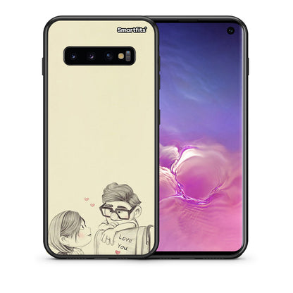 Θήκη Samsung S10 Carl And Ellie από τη Smartfits με σχέδιο στο πίσω μέρος και μαύρο περίβλημα | Samsung S10 Carl And Ellie case with colorful back and black bezels