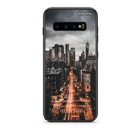 Thumbnail for samsung s10 plus City Lights θήκη από τη Smartfits με σχέδιο στο πίσω μέρος και μαύρο περίβλημα | Smartphone case with colorful back and black bezels by Smartfits