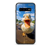 Thumbnail for samsung s10 plus Duck Face θήκη από τη Smartfits με σχέδιο στο πίσω μέρος και μαύρο περίβλημα | Smartphone case with colorful back and black bezels by Smartfits