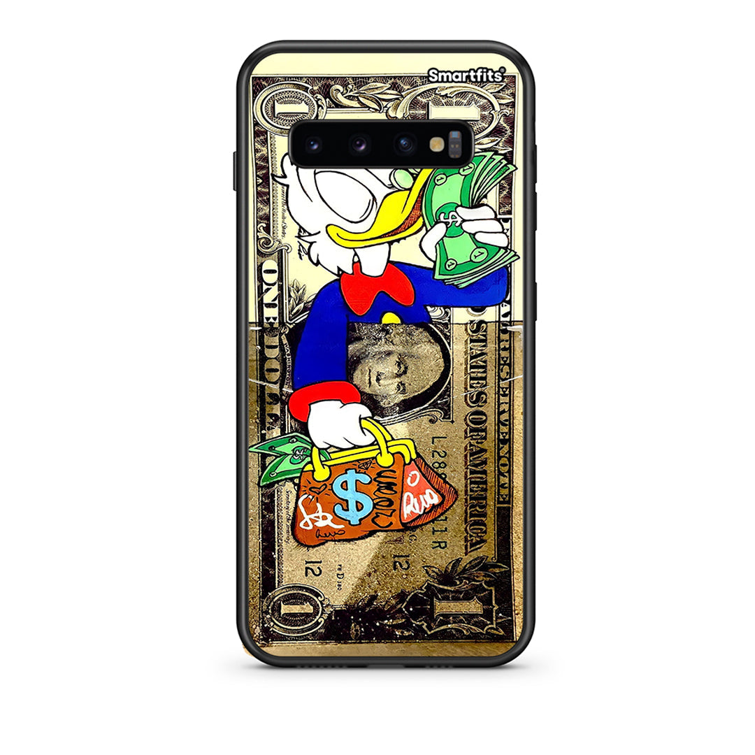 samsung s10 Duck Money Θήκη από τη Smartfits με σχέδιο στο πίσω μέρος και μαύρο περίβλημα | Smartphone case with colorful back and black bezels by Smartfits
