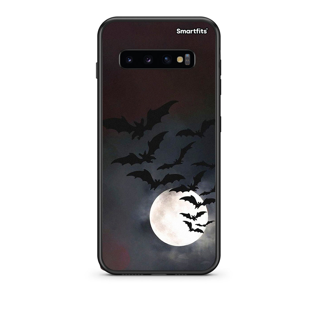 samsung s10 plus Halloween Bat Night Θήκη από τη Smartfits με σχέδιο στο πίσω μέρος και μαύρο περίβλημα | Smartphone case with colorful back and black bezels by Smartfits