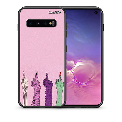 Θήκη Samsung S10+ Halloween Be A Lady από τη Smartfits με σχέδιο στο πίσω μέρος και μαύρο περίβλημα | Samsung S10+ Halloween Be A Lady case with colorful back and black bezels