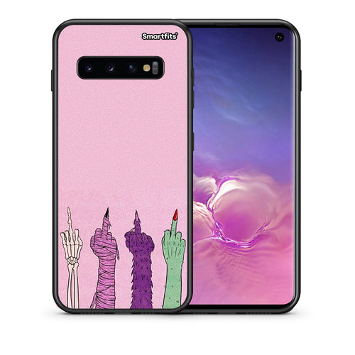 Θήκη Samsung S10+ Halloween Be A Lady από τη Smartfits με σχέδιο στο πίσω μέρος και μαύρο περίβλημα | Samsung S10+ Halloween Be A Lady case with colorful back and black bezels
