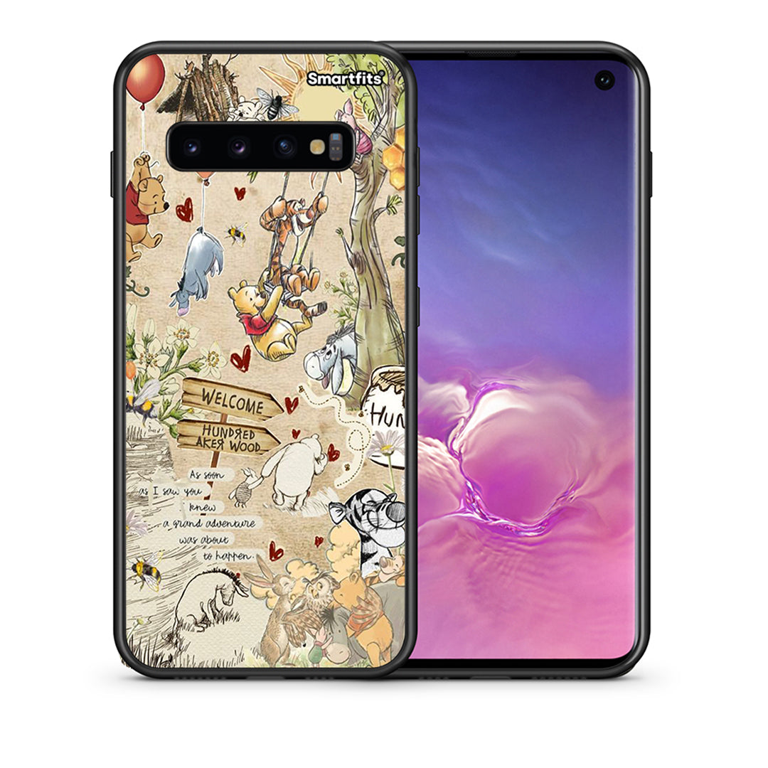 Θήκη Samsung S10 Happy Friends από τη Smartfits με σχέδιο στο πίσω μέρος και μαύρο περίβλημα | Samsung S10 Happy Friends case with colorful back and black bezels