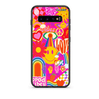 Thumbnail for samsung s10 plus Hippie Love θήκη από τη Smartfits με σχέδιο στο πίσω μέρος και μαύρο περίβλημα | Smartphone case with colorful back and black bezels by Smartfits
