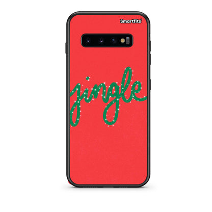 samsung s10 plus Jingle Xmas θήκη από τη Smartfits με σχέδιο στο πίσω μέρος και μαύρο περίβλημα | Smartphone case with colorful back and black bezels by Smartfits