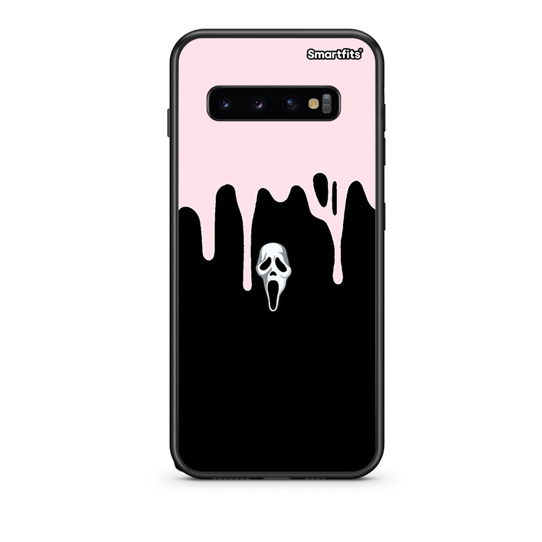 samsung s10 plus Melting Halloween Mask Θήκη από τη Smartfits με σχέδιο στο πίσω μέρος και μαύρο περίβλημα | Smartphone case with colorful back and black bezels by Smartfits