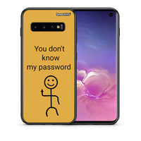 Thumbnail for Θήκη Samsung S10 My Password από τη Smartfits με σχέδιο στο πίσω μέρος και μαύρο περίβλημα | Samsung S10 My Password case with colorful back and black bezels