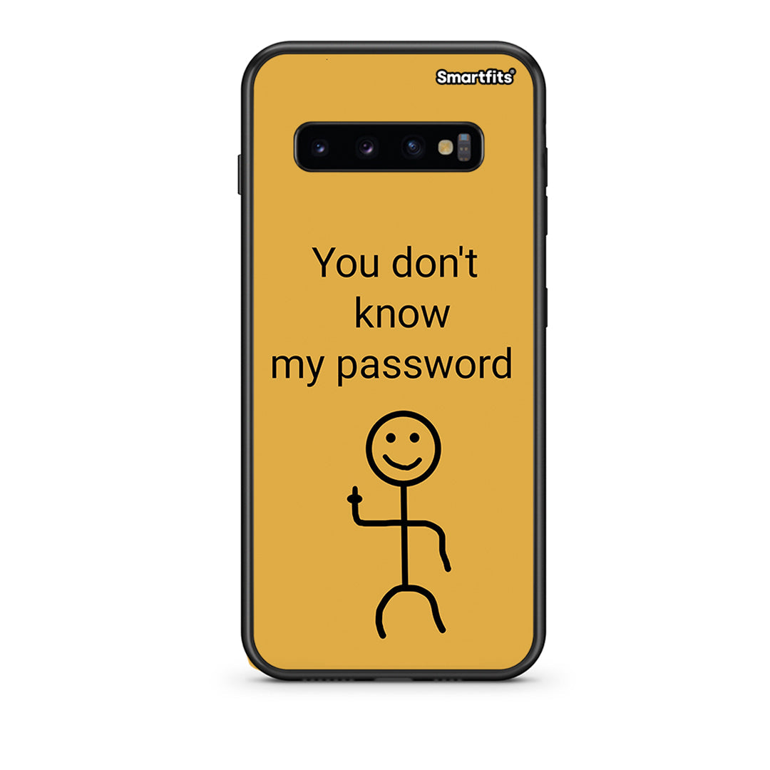 samsung s10 My Password Θήκη από τη Smartfits με σχέδιο στο πίσω μέρος και μαύρο περίβλημα | Smartphone case with colorful back and black bezels by Smartfits