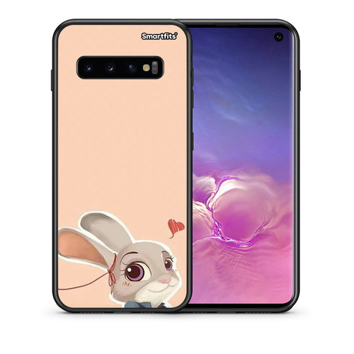 Θήκη Samsung S10 Nick Wilde And Judy Hopps Love 2 από τη Smartfits με σχέδιο στο πίσω μέρος και μαύρο περίβλημα | Samsung S10 Nick Wilde And Judy Hopps Love 2 case with colorful back and black bezels