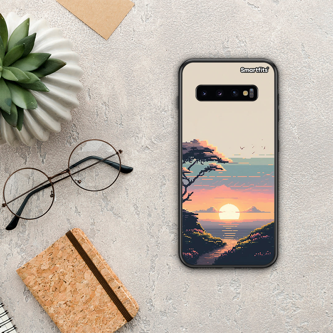 Pixel Sunset - Samsung Galaxy S10+ θήκη