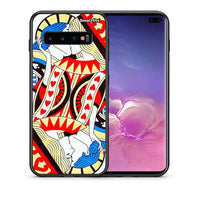 Thumbnail for Θήκη Samsung S10+ Card Love από τη Smartfits με σχέδιο στο πίσω μέρος και μαύρο περίβλημα | Samsung S10+ Card Love case with colorful back and black bezels