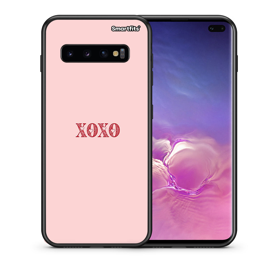 Θήκη Samsung S10+ XOXO Love από τη Smartfits με σχέδιο στο πίσω μέρος και μαύρο περίβλημα | Samsung S10+ XOXO Love case with colorful back and black bezels