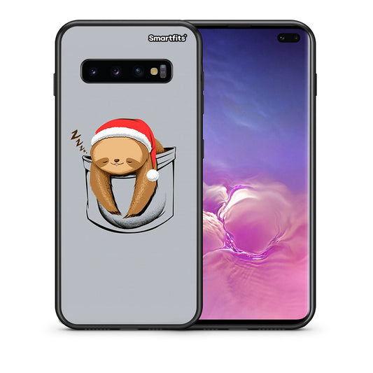 Θήκη Samsung S10+ Xmas Zzzz από τη Smartfits με σχέδιο στο πίσω μέρος και μαύρο περίβλημα | Samsung S10+ Xmas Zzzz case with colorful back and black bezels