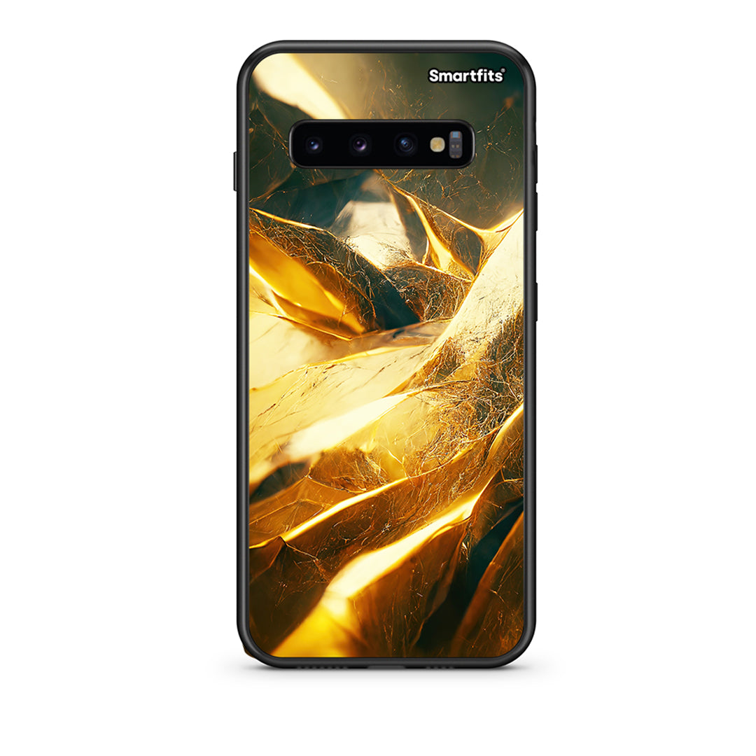 samsung s10 plus Real Gold θήκη από τη Smartfits με σχέδιο στο πίσω μέρος και μαύρο περίβλημα | Smartphone case with colorful back and black bezels by Smartfits