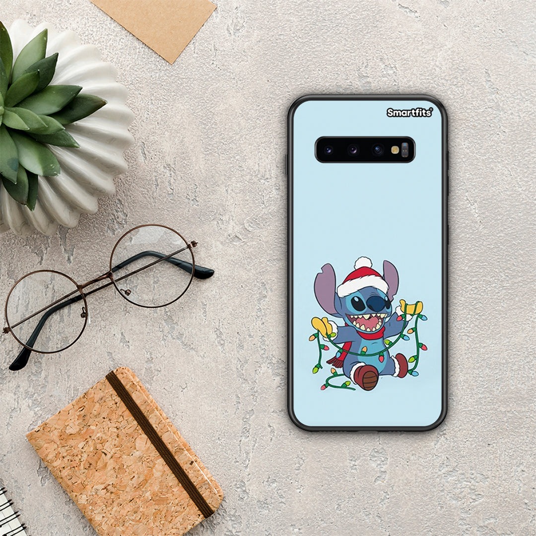 Santa Stich - Samsung Galaxy S10+ θήκη