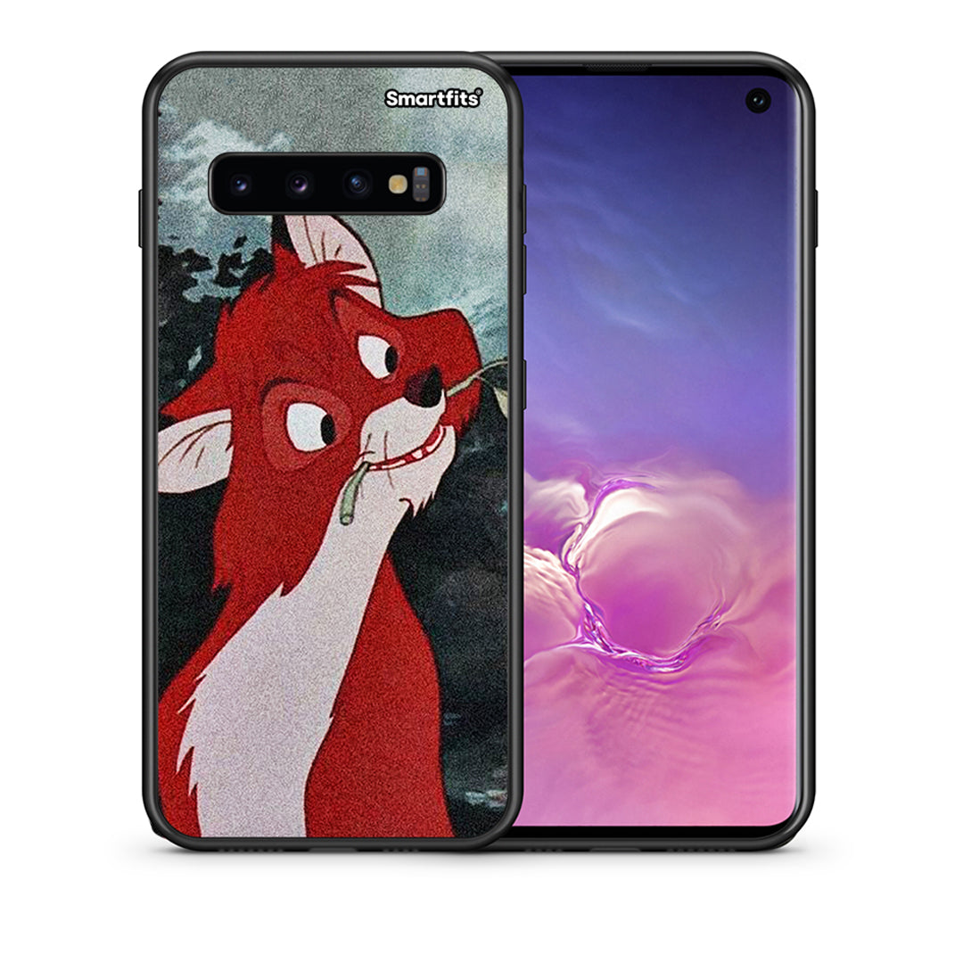 Θήκη Samsung S10 Tod And Vixey Love 1 από τη Smartfits με σχέδιο στο πίσω μέρος και μαύρο περίβλημα | Samsung S10 Tod And Vixey Love 1 case with colorful back and black bezels