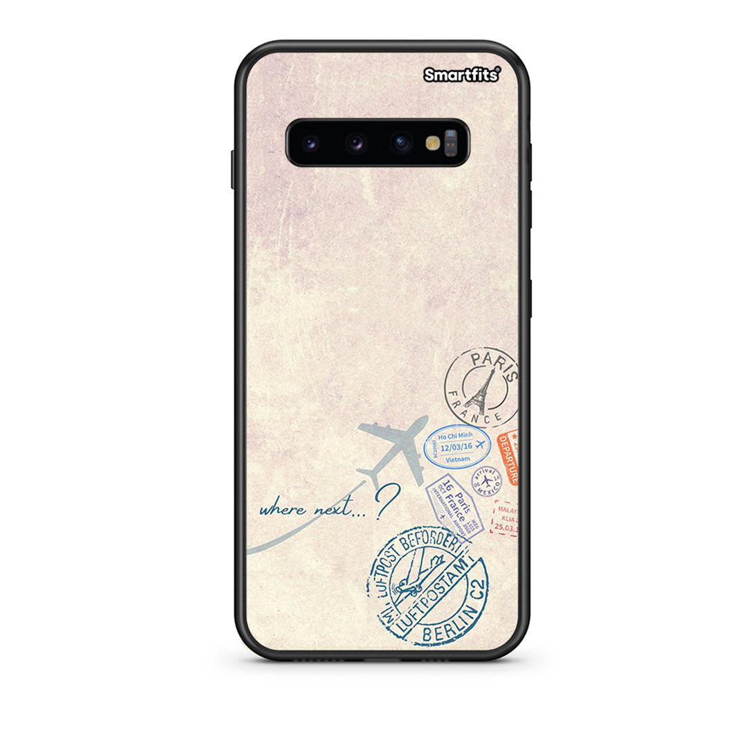 samsung s10 plus Where Next Θήκη από τη Smartfits με σχέδιο στο πίσω μέρος και μαύρο περίβλημα | Smartphone case with colorful back and black bezels by Smartfits