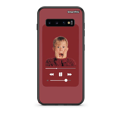 samsung s10 plus Xmas Alone Music θήκη από τη Smartfits με σχέδιο στο πίσω μέρος και μαύρο περίβλημα | Smartphone case with colorful back and black bezels by Smartfits