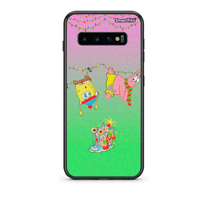 samsung s10 plus Xmas Lights θήκη από τη Smartfits με σχέδιο στο πίσω μέρος και μαύρο περίβλημα | Smartphone case with colorful back and black bezels by Smartfits