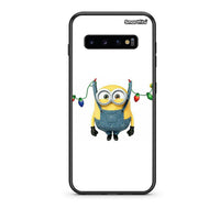 Thumbnail for samsung s10 plus Xmas Minion Lights θήκη από τη Smartfits με σχέδιο στο πίσω μέρος και μαύρο περίβλημα | Smartphone case with colorful back and black bezels by Smartfits