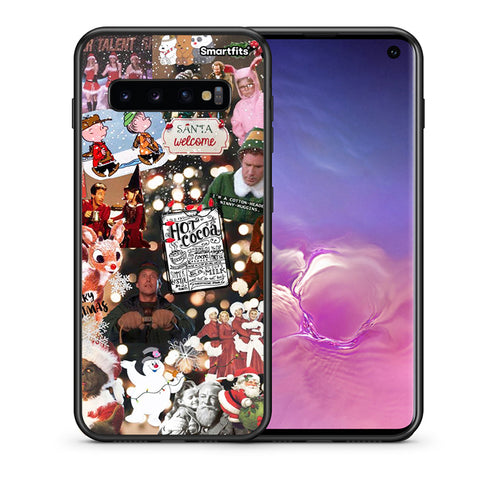 Θήκη Samsung S10 Xmas Movies από τη Smartfits με σχέδιο στο πίσω μέρος και μαύρο περίβλημα | Samsung S10 Xmas Movies case with colorful back and black bezels