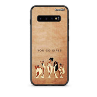 Thumbnail for samsung s10 You Go Girl θήκη από τη Smartfits με σχέδιο στο πίσω μέρος και μαύρο περίβλημα | Smartphone case with colorful back and black bezels by Smartfits