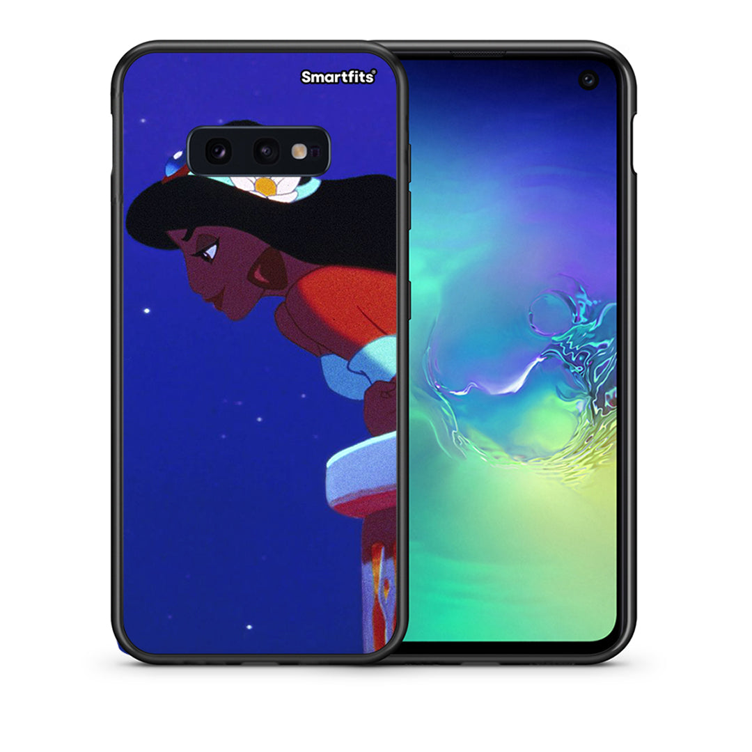 Θήκη Samsung S10e Alladin And Jasmine Love 2 από τη Smartfits με σχέδιο στο πίσω μέρος και μαύρο περίβλημα | Samsung S10e Alladin And Jasmine Love 2 case with colorful back and black bezels