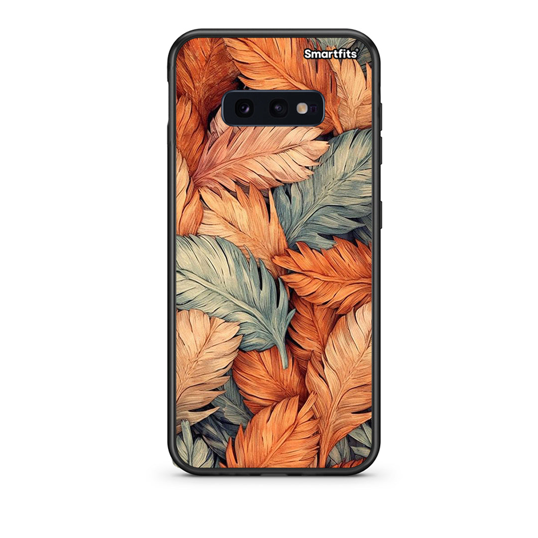 samsung s10e Autumn Leaves Θήκη από τη Smartfits με σχέδιο στο πίσω μέρος και μαύρο περίβλημα | Smartphone case with colorful back and black bezels by Smartfits