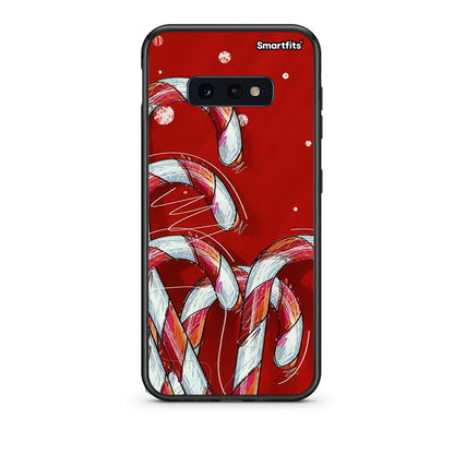 samsung s10e Candy Cane θήκη από τη Smartfits με σχέδιο στο πίσω μέρος και μαύρο περίβλημα | Smartphone case with colorful back and black bezels by Smartfits