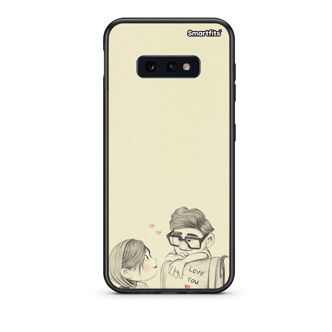 samsung s10e Carl And Ellie θήκη από τη Smartfits με σχέδιο στο πίσω μέρος και μαύρο περίβλημα | Smartphone case with colorful back and black bezels by Smartfits