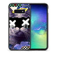 Thumbnail for Θήκη Samsung S10e Cat Collage από τη Smartfits με σχέδιο στο πίσω μέρος και μαύρο περίβλημα | Samsung S10e Cat Collage case with colorful back and black bezels