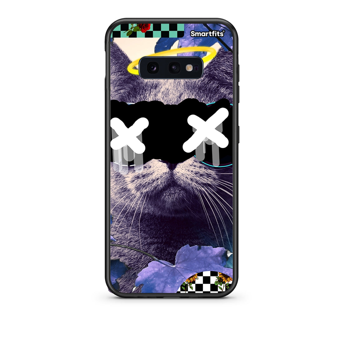 samsung s10e Cat Collage θήκη από τη Smartfits με σχέδιο στο πίσω μέρος και μαύρο περίβλημα | Smartphone case with colorful back and black bezels by Smartfits
