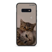 Thumbnail for samsung s10e Cats In Love Θήκη από τη Smartfits με σχέδιο στο πίσω μέρος και μαύρο περίβλημα | Smartphone case with colorful back and black bezels by Smartfits