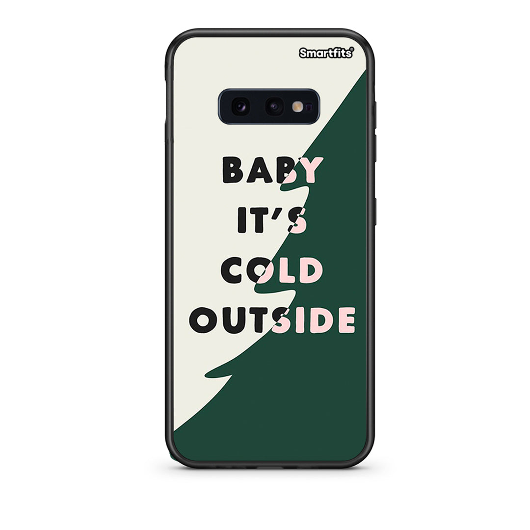 samsung s10e Cold Outside θήκη από τη Smartfits με σχέδιο στο πίσω μέρος και μαύρο περίβλημα | Smartphone case with colorful back and black bezels by Smartfits