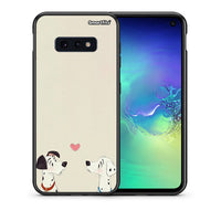 Thumbnail for Θήκη Samsung S10e Dalmatians Love από τη Smartfits με σχέδιο στο πίσω μέρος και μαύρο περίβλημα | Samsung S10e Dalmatians Love case with colorful back and black bezels