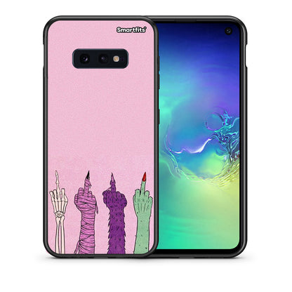 Θήκη Samsung S10e Halloween Be A Lady από τη Smartfits με σχέδιο στο πίσω μέρος και μαύρο περίβλημα | Samsung S10e Halloween Be A Lady case with colorful back and black bezels