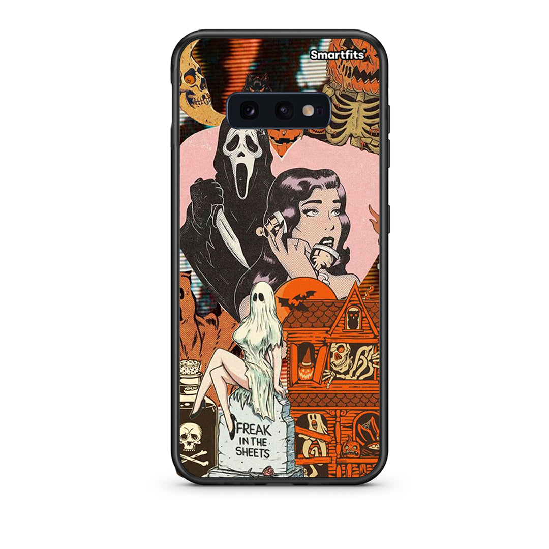 samsung s10e Halloween Collage Θήκη από τη Smartfits με σχέδιο στο πίσω μέρος και μαύρο περίβλημα | Smartphone case with colorful back and black bezels by Smartfits
