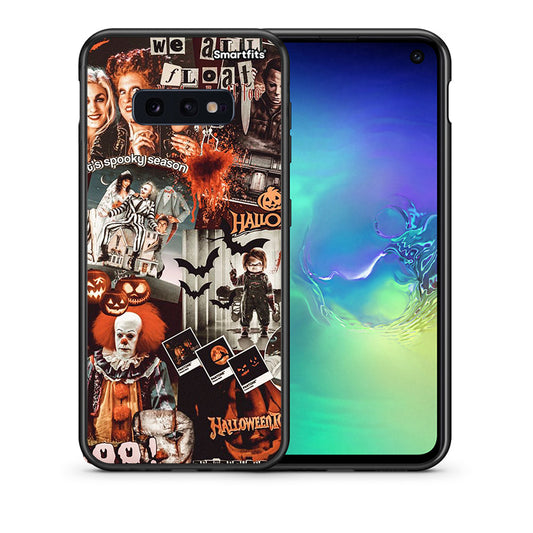 Θήκη Samsung S10e Halloween Spooky Season από τη Smartfits με σχέδιο στο πίσω μέρος και μαύρο περίβλημα | Samsung S10e Halloween Spooky Season case with colorful back and black bezels